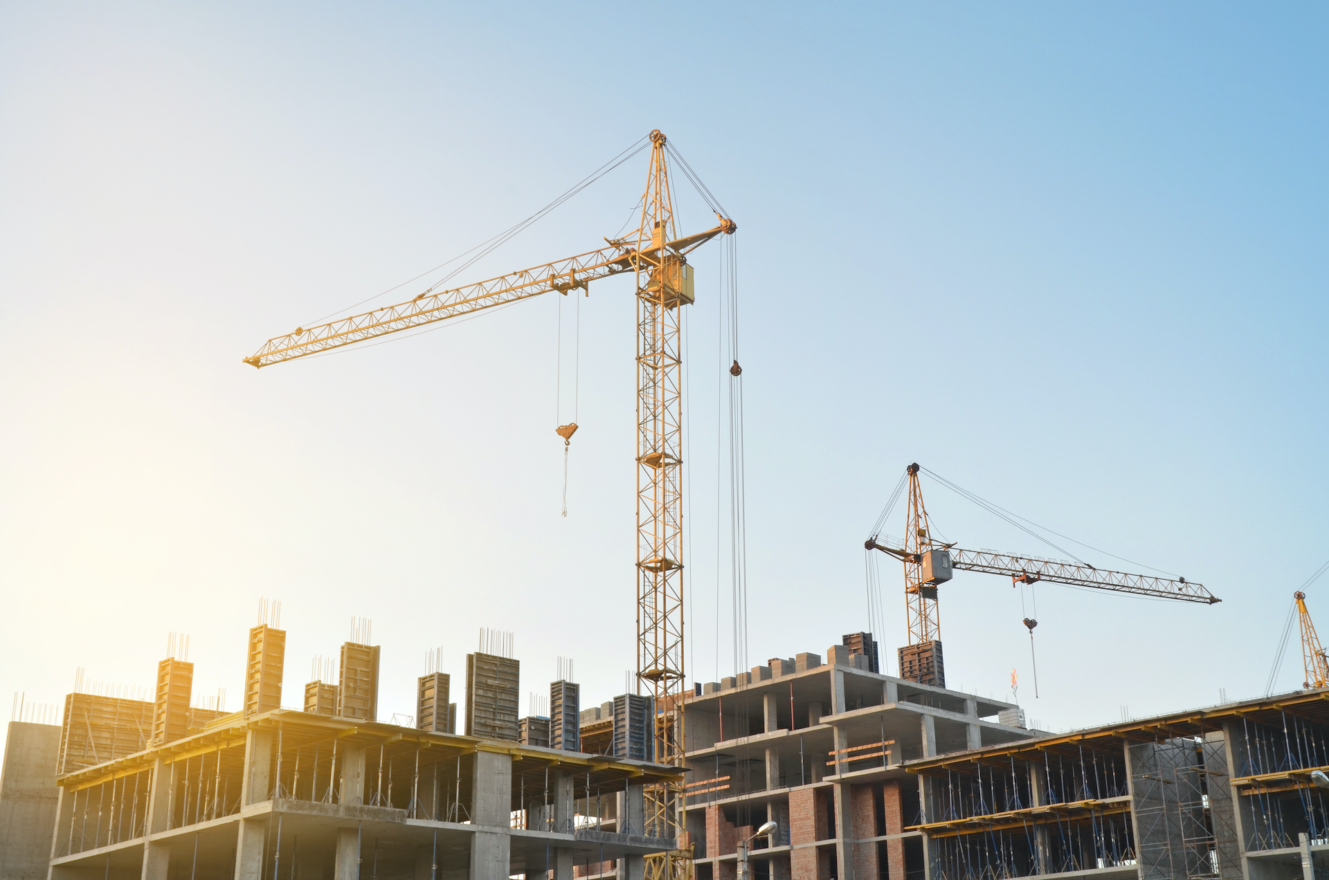 Building site and cranes