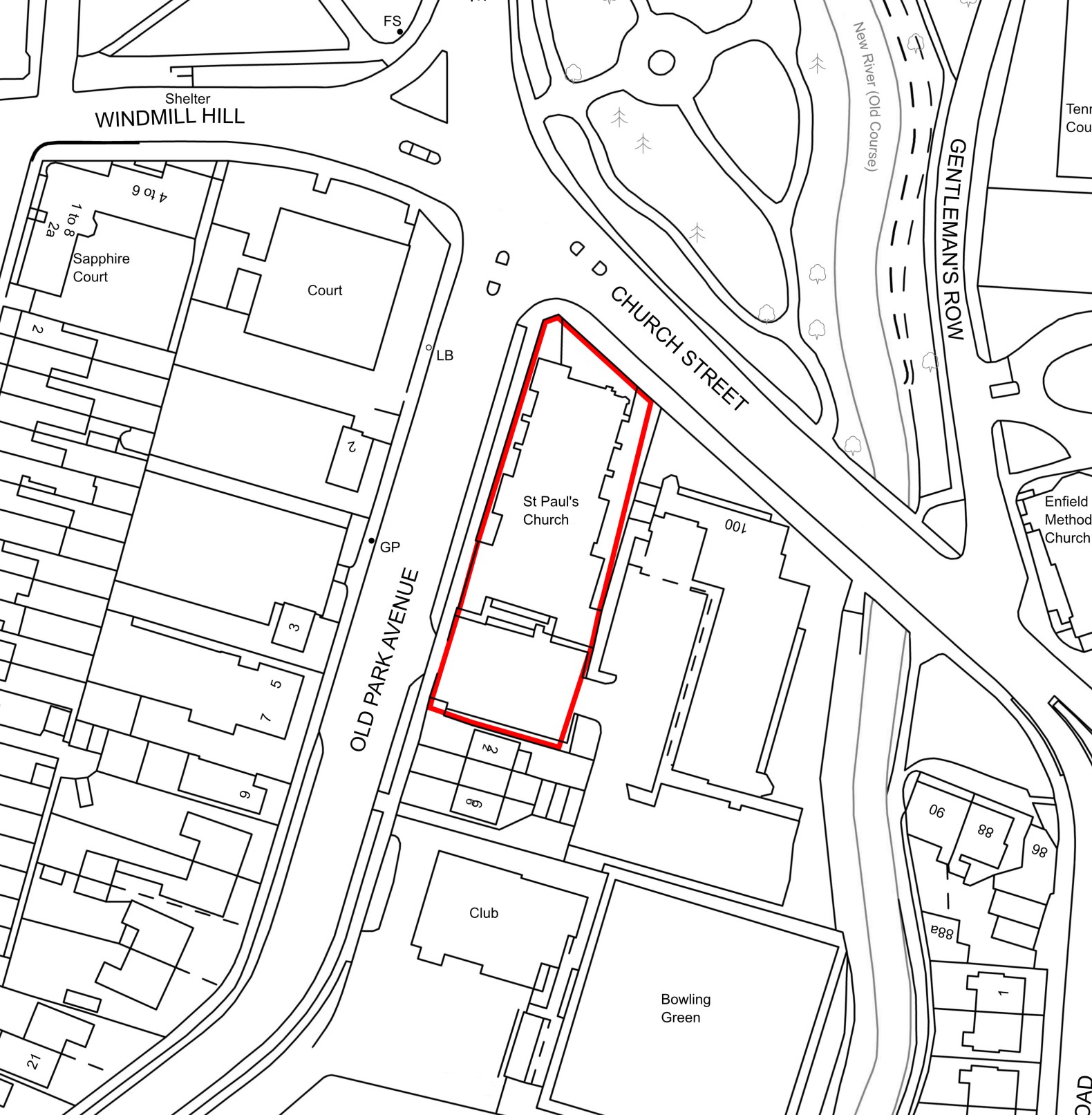 St Pauls Centre, Enfield map