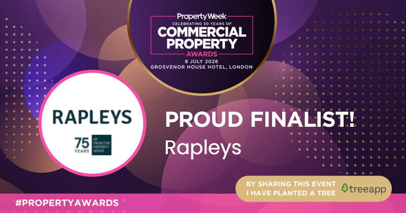 Rapleys shortlisted for two awards at the 2026 Property Week Commercial Property Awards